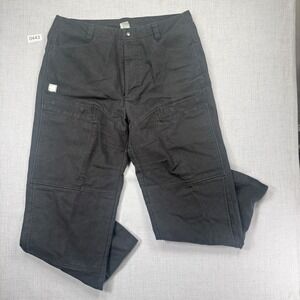 Nike Utility Work Pants Straight Leg Black Cotton Blend Ankle Zip Size 40x32